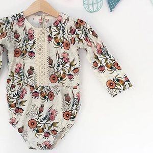 NEW Floral baby toddler long sleeve romper
